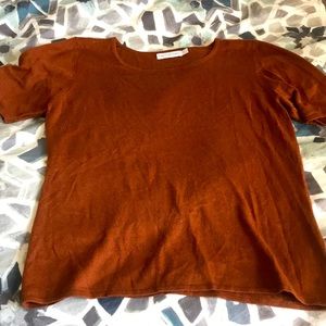 Vintage rust short sleeve sweater